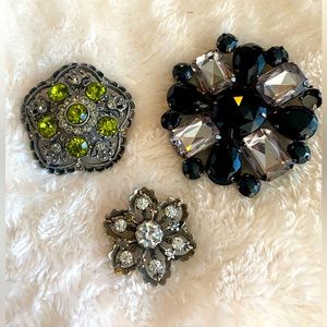 Set of 3 Decorative Brooches